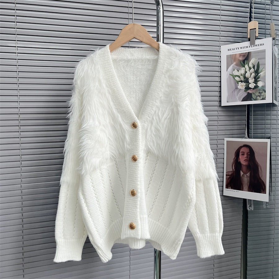 Women Spring Winter Loose Fit Sweater  Long Sleeve Cardigan Coat season prestige