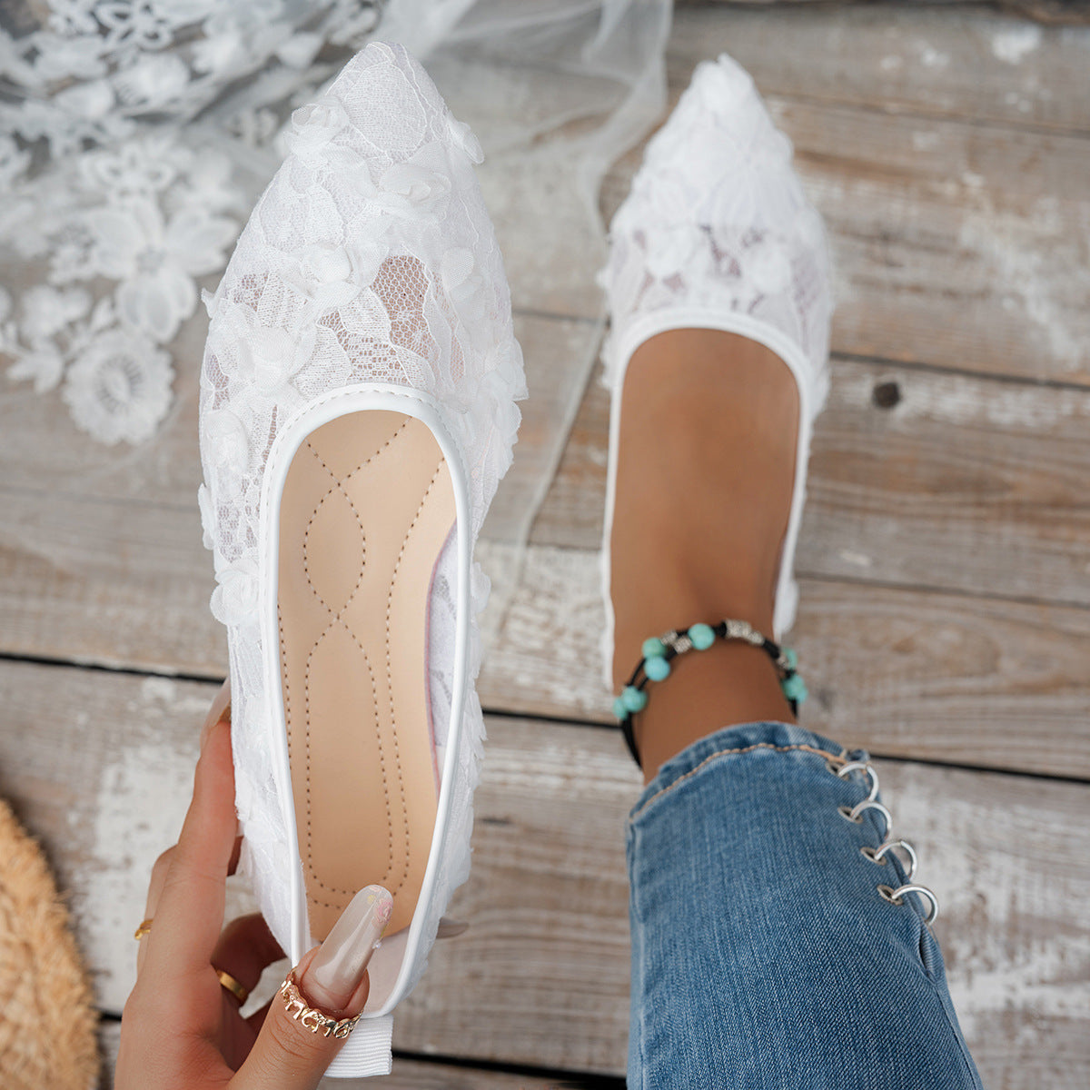 French-style Fairy Outerwear Summer Chic Pointed-toe Flat Casual Shoes