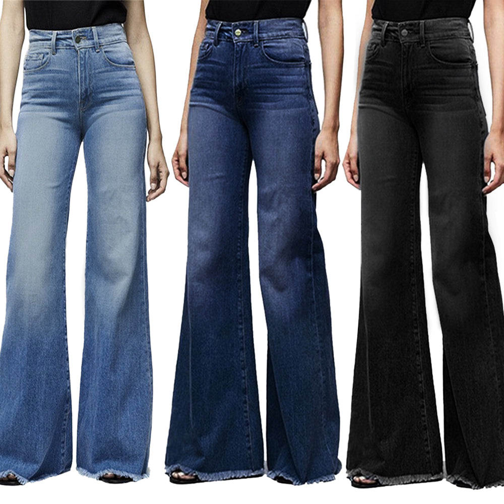 Womens Slim fit flared trousers girls denim trousers Season Prestige