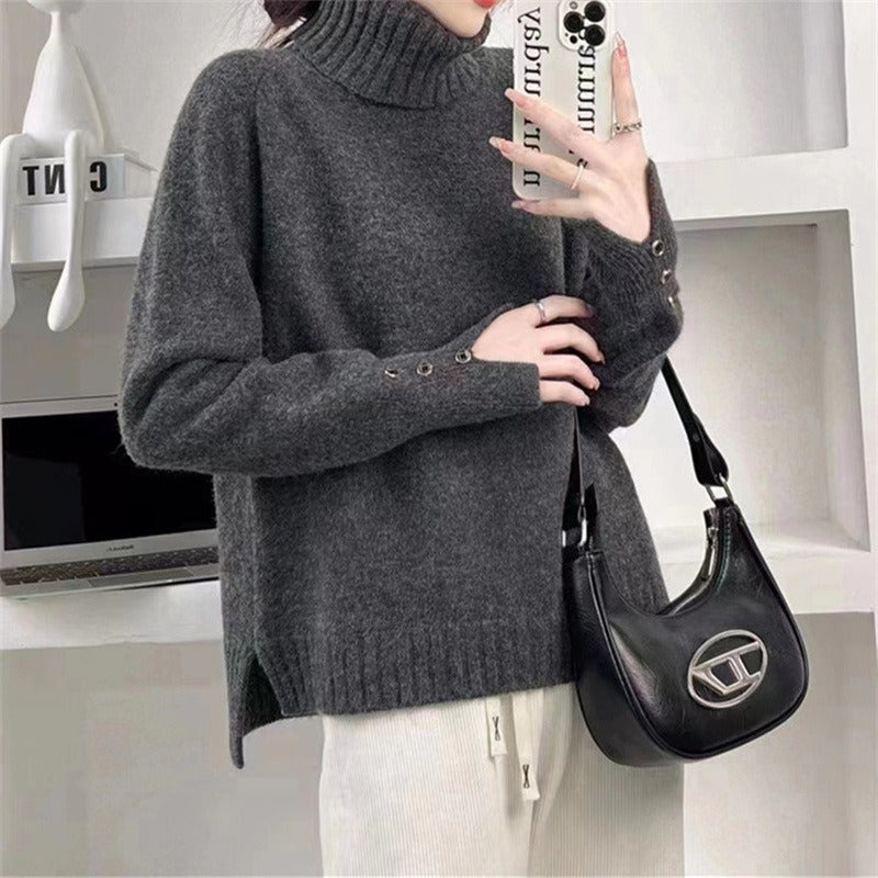 double neck long sleeves Winter Pullover For Women eprolo