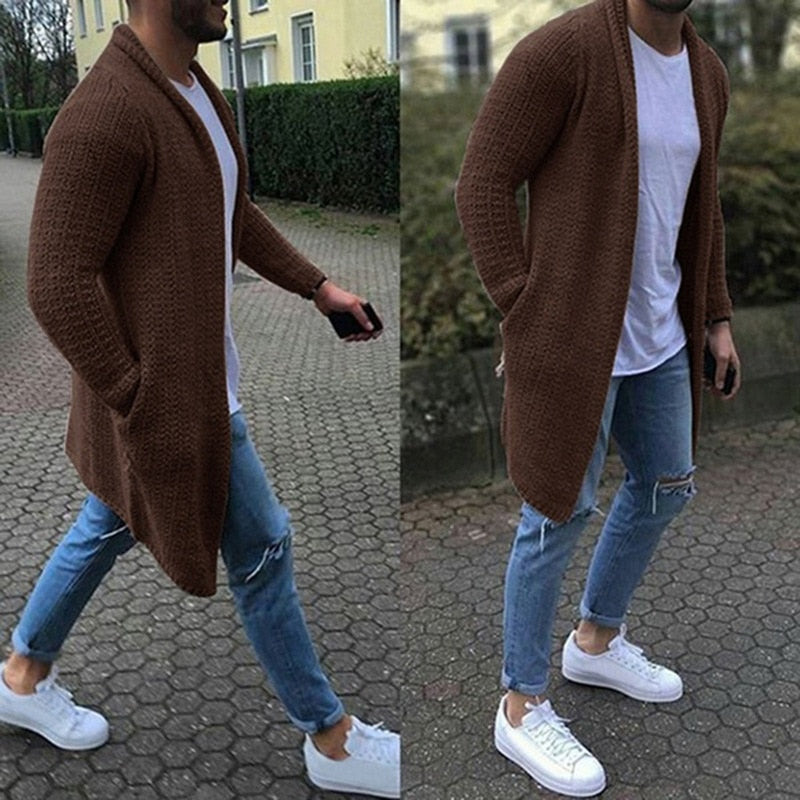 Mens Knitted Cardigan Sweater season prestige