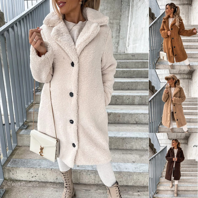 Women's Wool Long Sleeve  Winter Coat season prestige