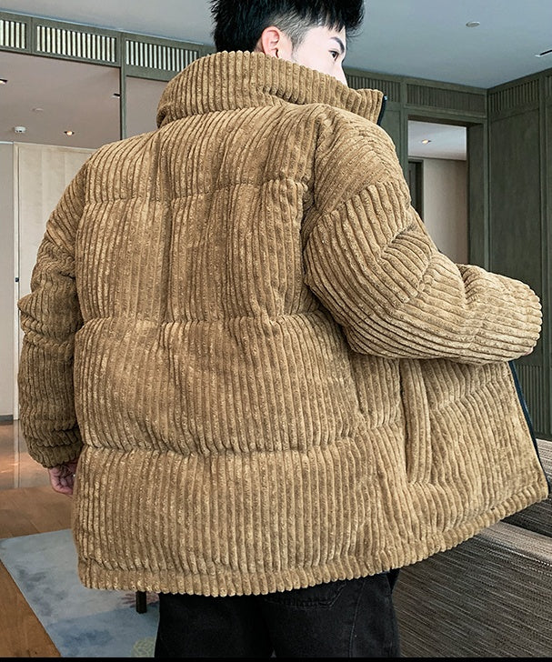 Mens Corduroy Padded Jacket  Winter Coat