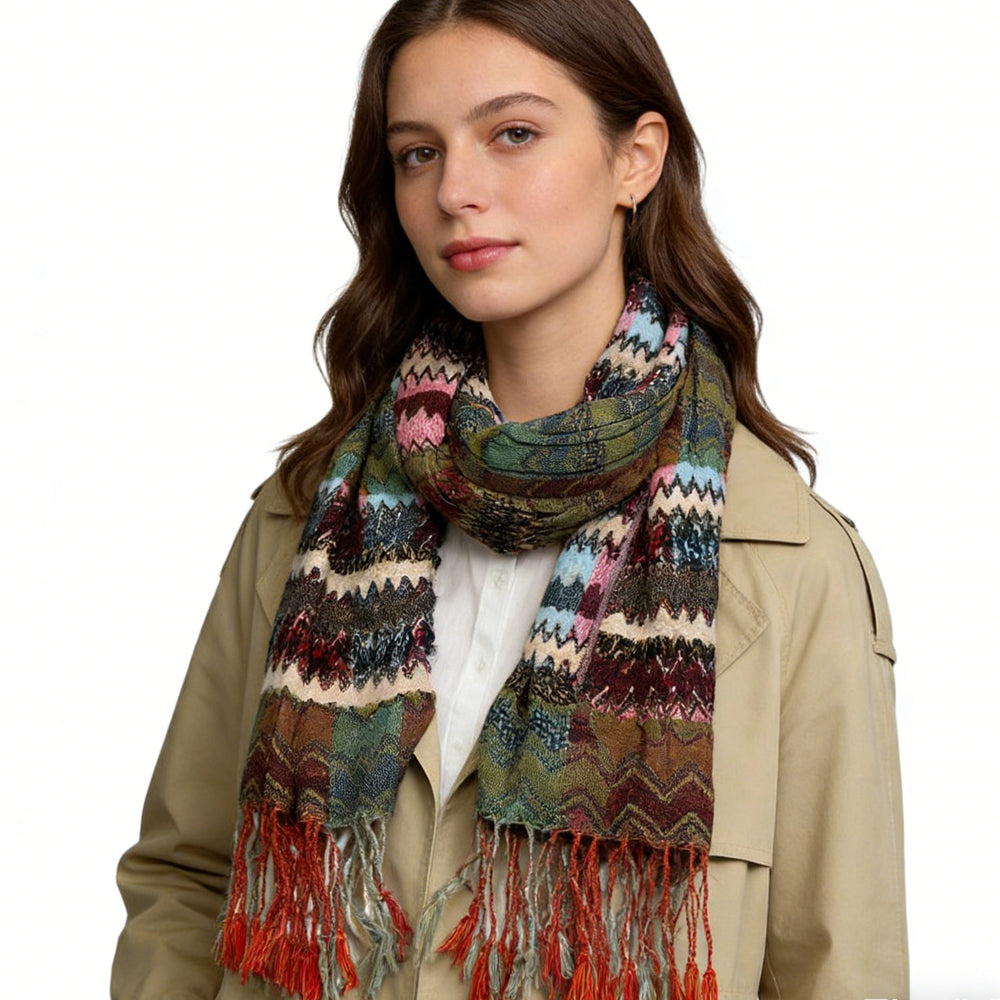 Season Prestige Jacquard Scarf 2-Piece Bundle 