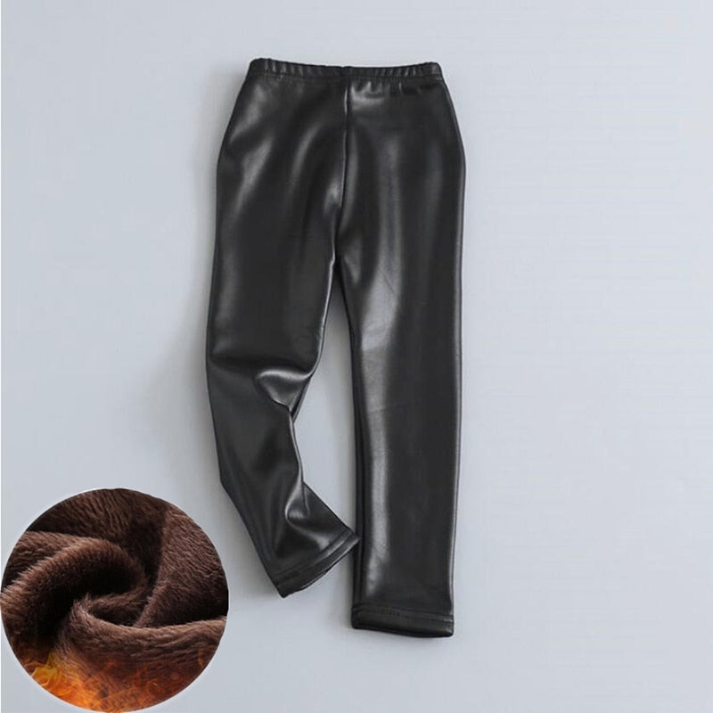 Kids Thick Velvet Leggings Pants Children's Warm Trousers season prestige