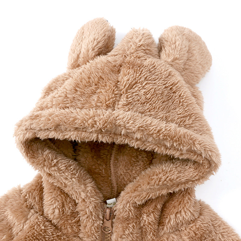 Children's Winter Boys And Girls Lamb Velvet Thick Coat Hooded Sweater season prestige