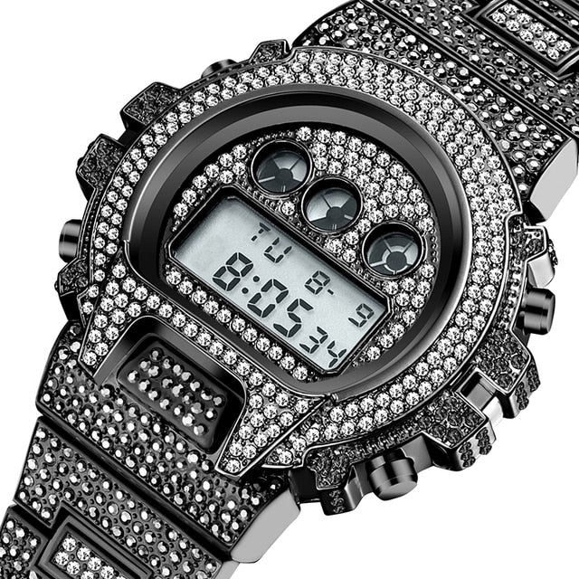 Digital Diamond Quartz Wristwatches Season Prestige