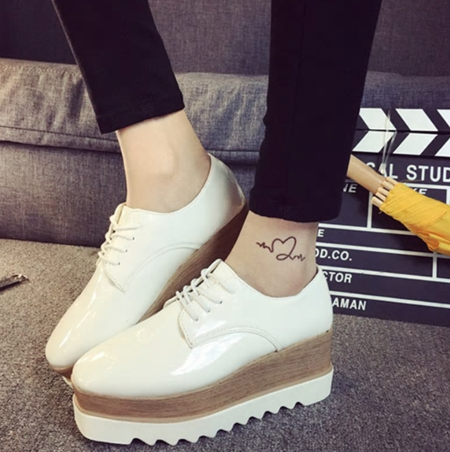 Women Lace-Up Loafers Platforms Style Shoes Season Prestige