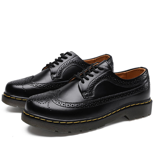 Martin Shoes for men Low-cut Genuine Leather women's Round Head Couple's Lace-up Shoes
