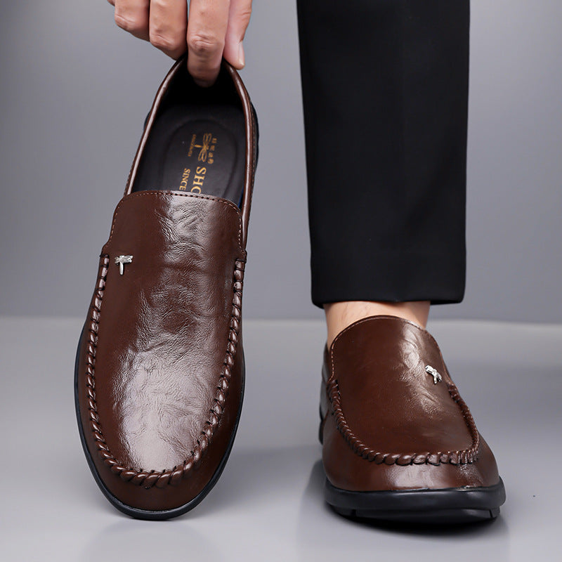The Zenith Loafer in Brown  BT-219: Breathable suede cowhide  men's slip-on - Season Prestige 