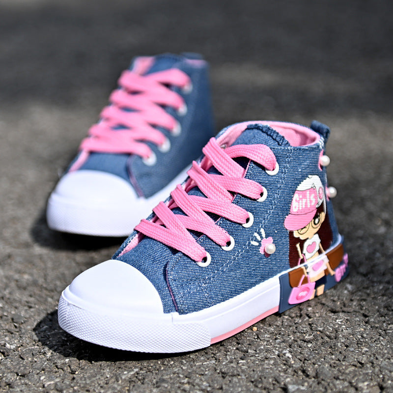 Children's Shoes  Girls Canvas Sneakers