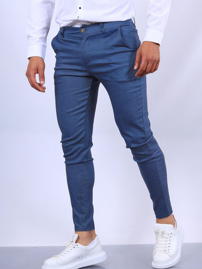 Slim Button Office Long Pencil Pants For Men