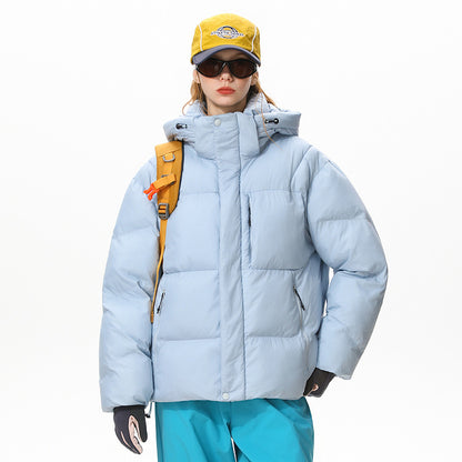 Multi-pocket Hooded Couple Cotton Clothes Coat women's