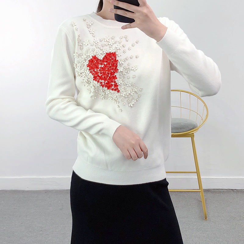 Sweet Knitting Sweater Warm Casual Tops season prestige