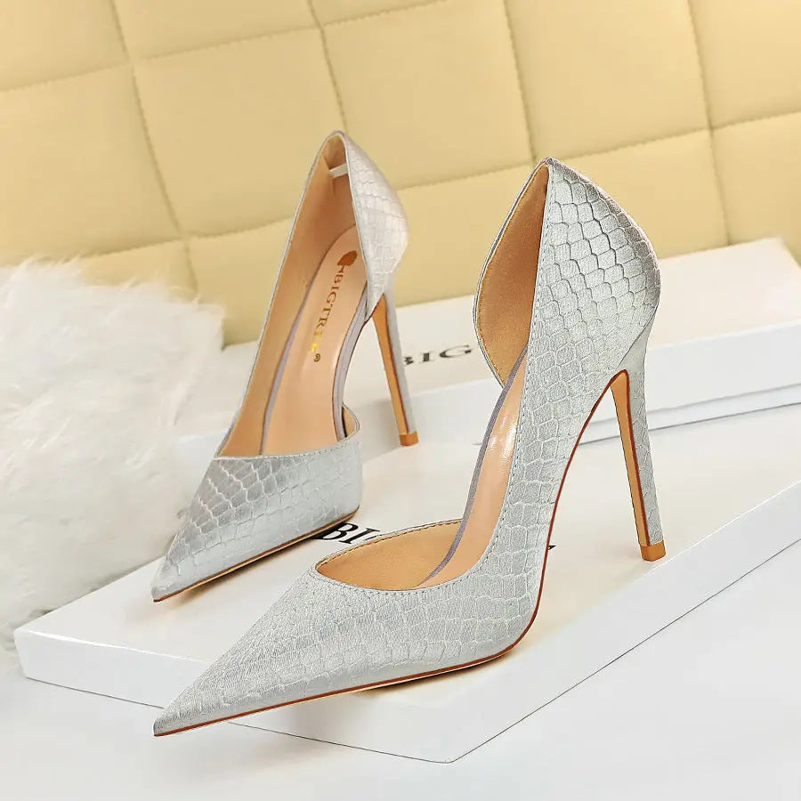 Fashion Sexy Banquet Thin Heel Super Heel Shallow Mouth - Season Prestige