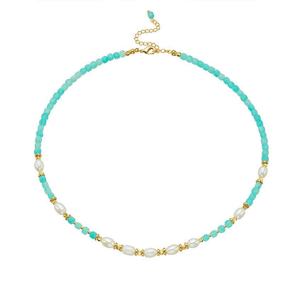 Freshwater Pearl Necklace Female Pendant Clavicle Chain