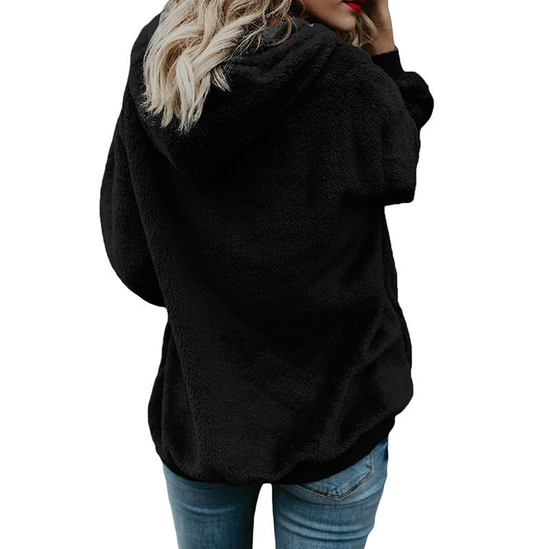 Women's Casual Loose Zipper Cardigan Jacket