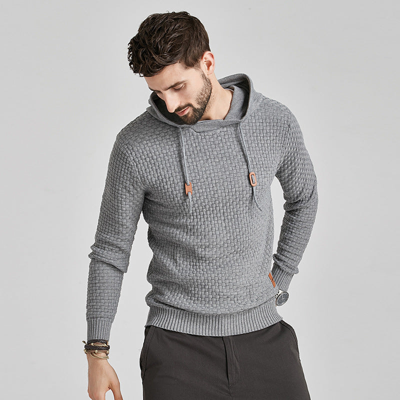 Men's Brocade Long-sleeved Hooded Sweater