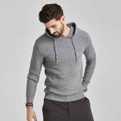 Men's Brocade Long-sleeved Hooded Sweater