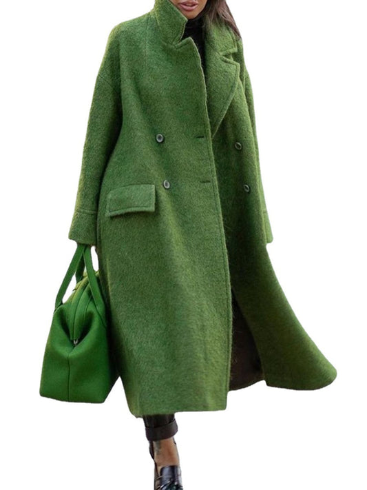 Women's Long Woolen Temperament Commuting Coat