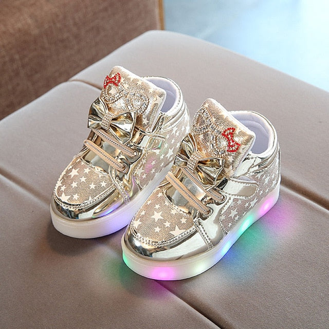 Toddler Baby Shoes  Sneakers For Children Girl Boys Star Luminous Colorful Light Shoes Sneakers eprolo