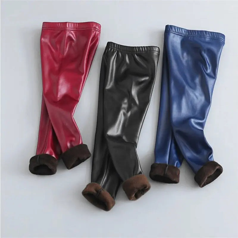 a group of leather pants