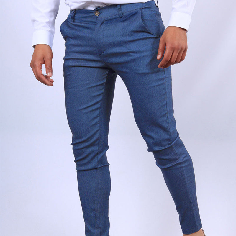 Slim Button Office Long Pencil Pants For Men