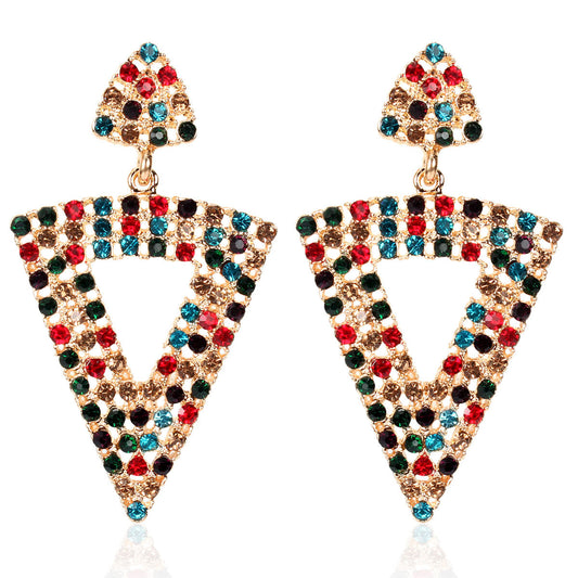 Rhinestone Earrings Women Season Prestige