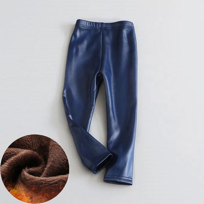 Kids Thick Velvet Leggings Pants Children's Warm Trousers season prestige