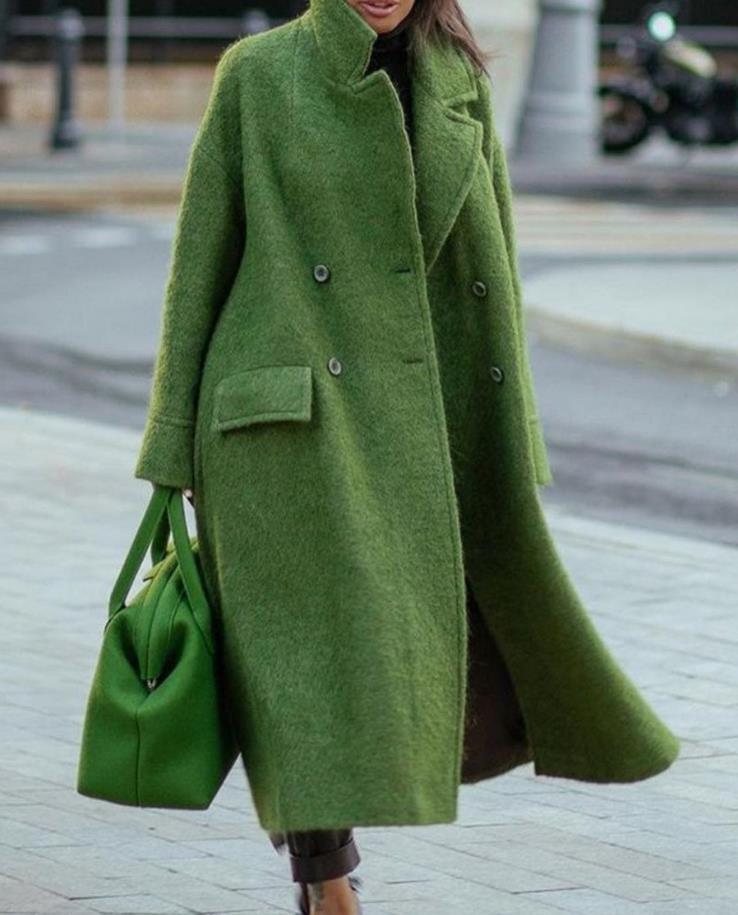 Seasonprestige Autumn And Winter Long Woolen Coat