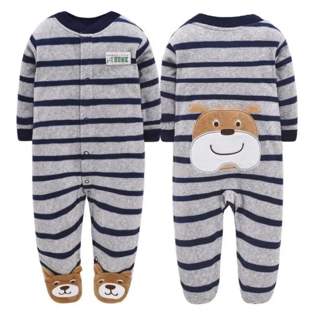 Infant soft fleece boys and girls baby clothing set displayed for spring season with assorted colors and patterns
