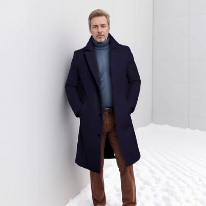 Mid-length Autumn And Winter Woolen Coat For Men