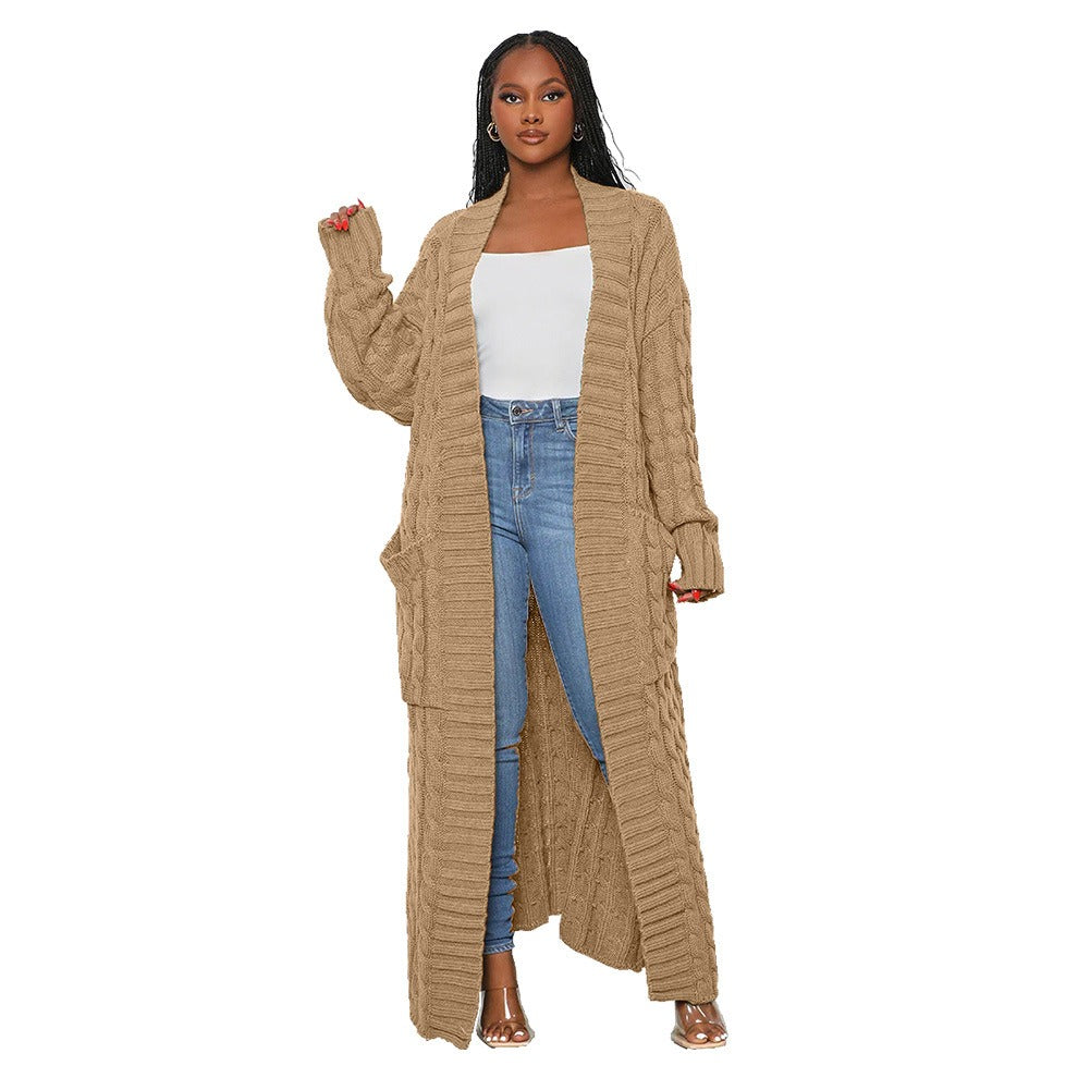 Casual Knit Long Sweater Cardigan Women's clothing. season prestige