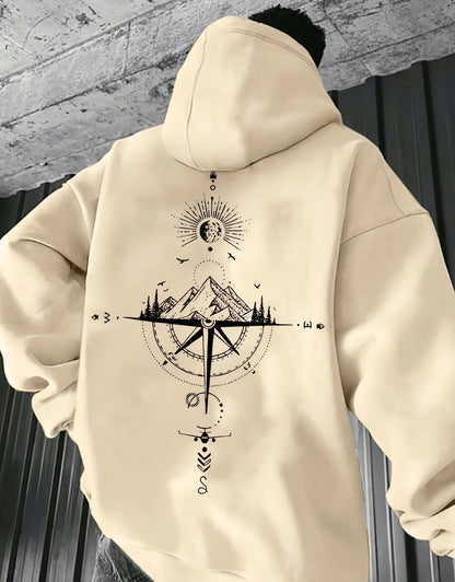 Mens Autumn And Winter  Casual Drawstring Hoodie