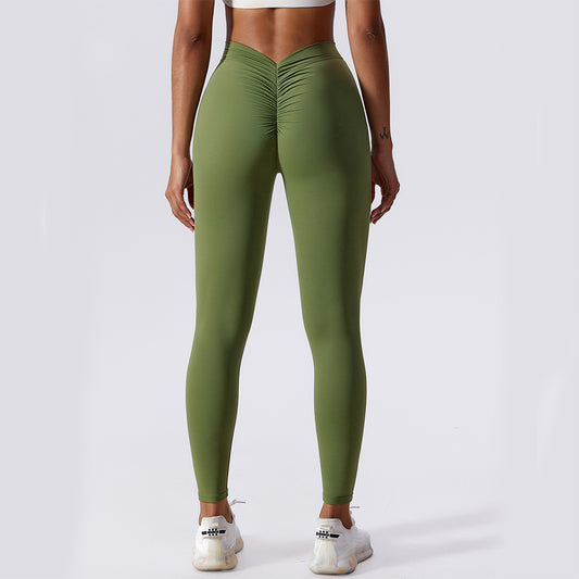 Yoga Fitness Pants Breathable Quick-dryingPeach Hip Lifting Leggings For Women
