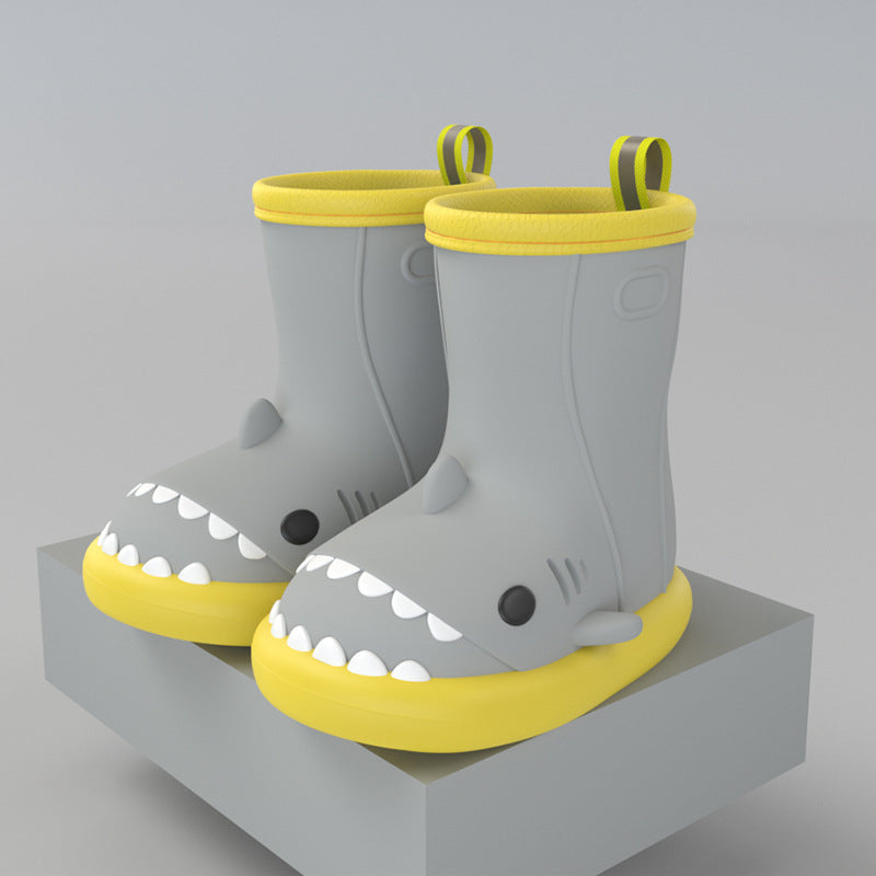 Kids Shark design Waterproof Safety Shoes Children rain boots Season Prestige