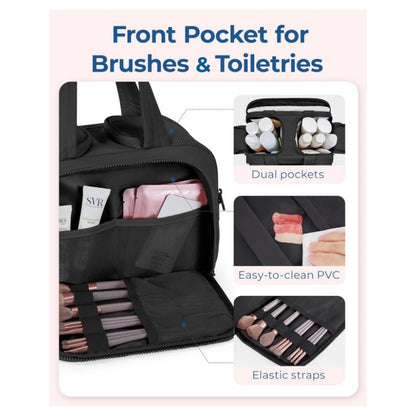 Womens Fluffy Cosmetic Lightweight Travel Toiletry Bag