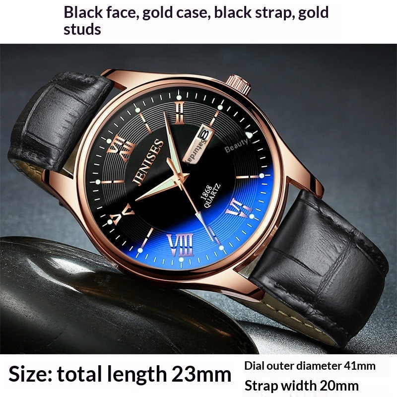 Men's Ultra-Thin Quartz Sports Watch | Luminous Waterproof Student Timepiec