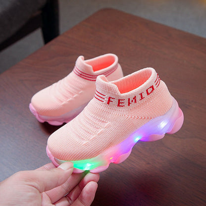 Kids Sneakers Children Baby Girls Boys Shoes Infant Light Up Shoes Season Prestige