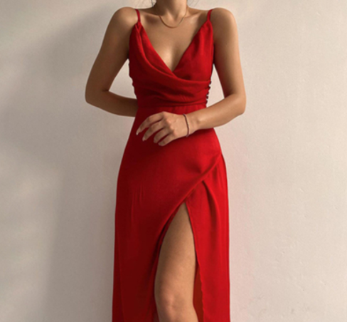 V-neck Slip Dress Women's Clothing Summer party wear Season Prestige