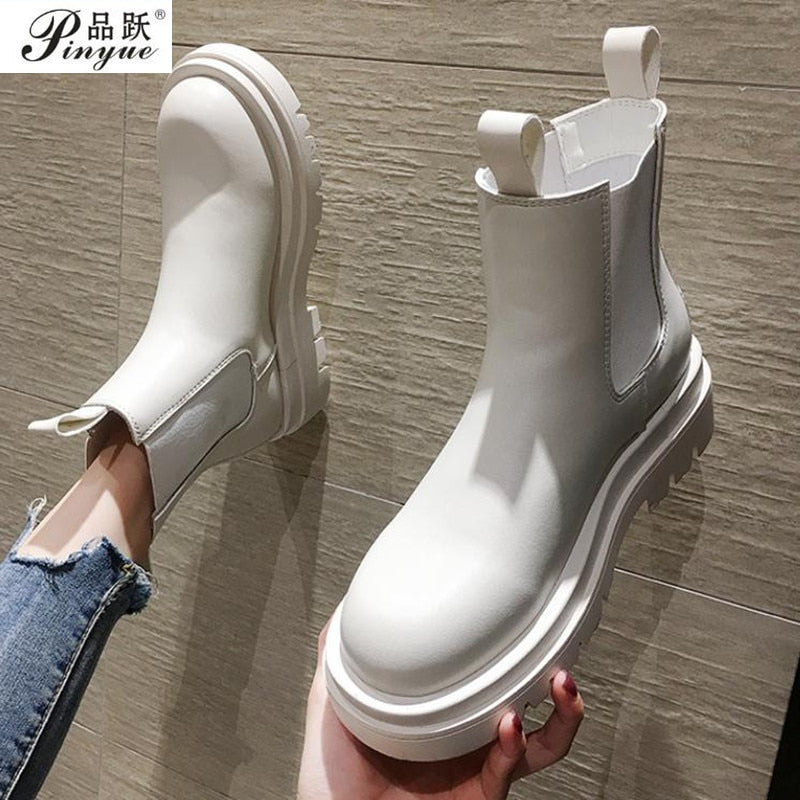 Thick-soled short boots all-match winter Season Prestige