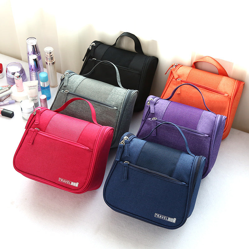 Solid Color Wash Bag Portable Cosmetic Storage Bag Travel organizer Bag for men and women