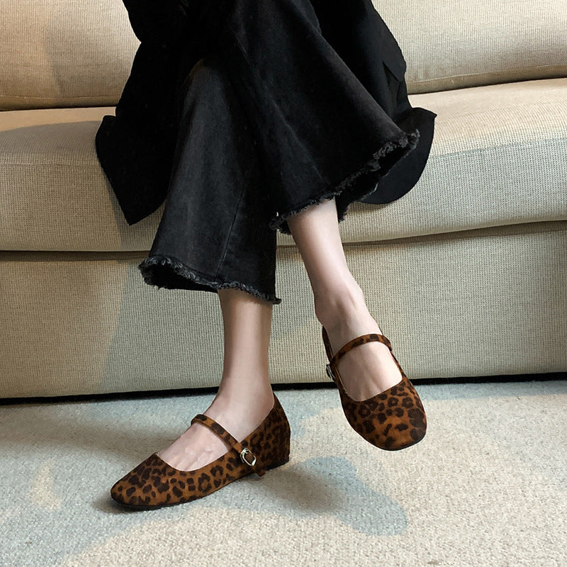 French Mary Jane Shoes Hidden Heel Shoes