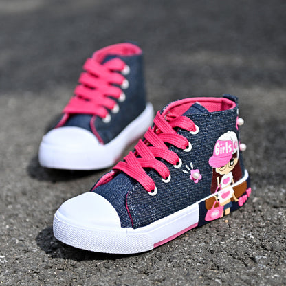 Children's Shoes  Girls Canvas Sneakers