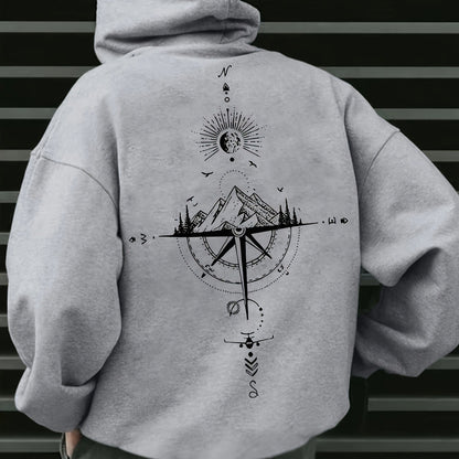Mens Autumn And Winter  Casual Drawstring Hoodie
