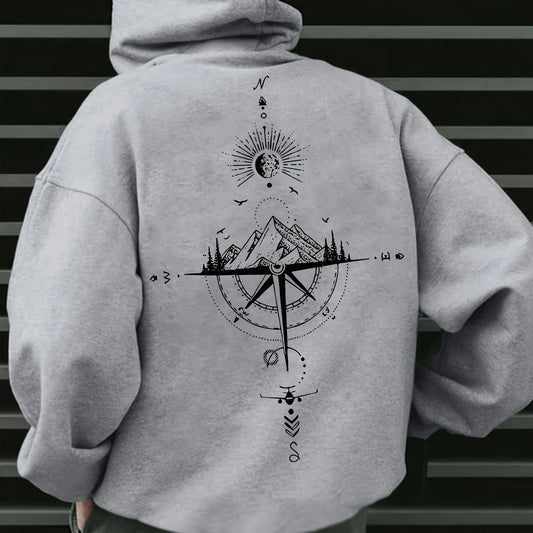 Mens Autumn And Winter  Casual Drawstring Hoodie