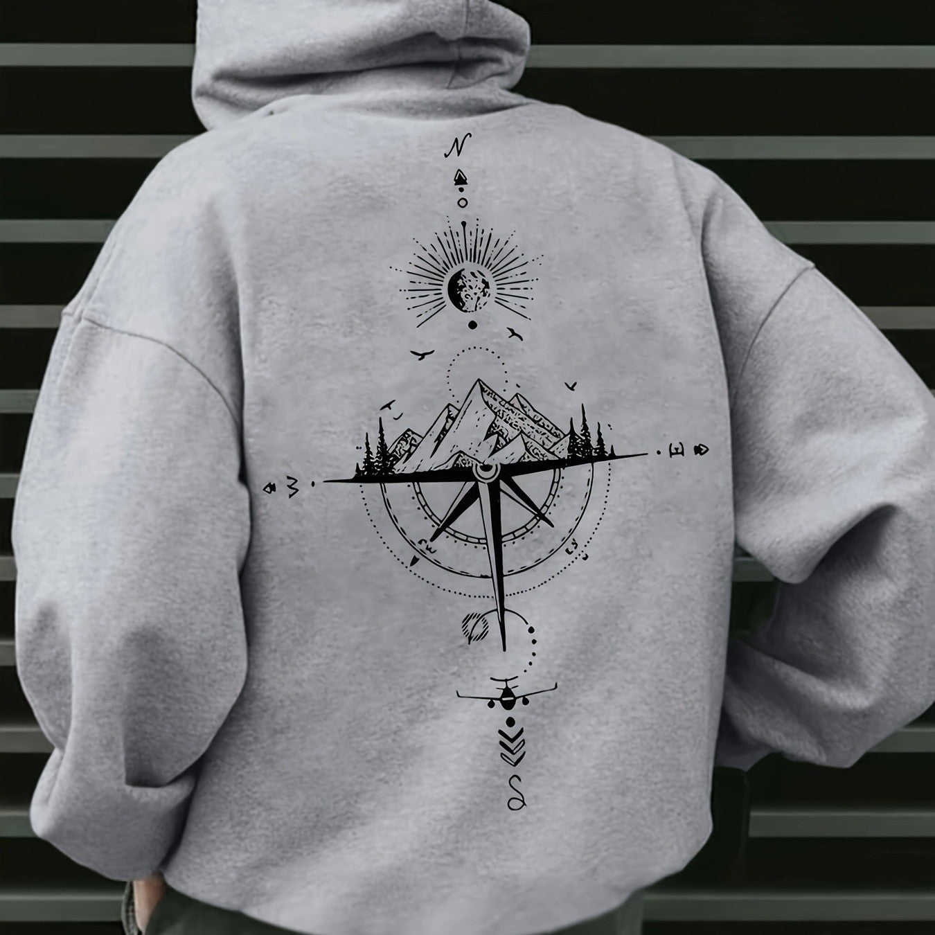 Mens Autumn And Winter  Casual Drawstring Hoodie