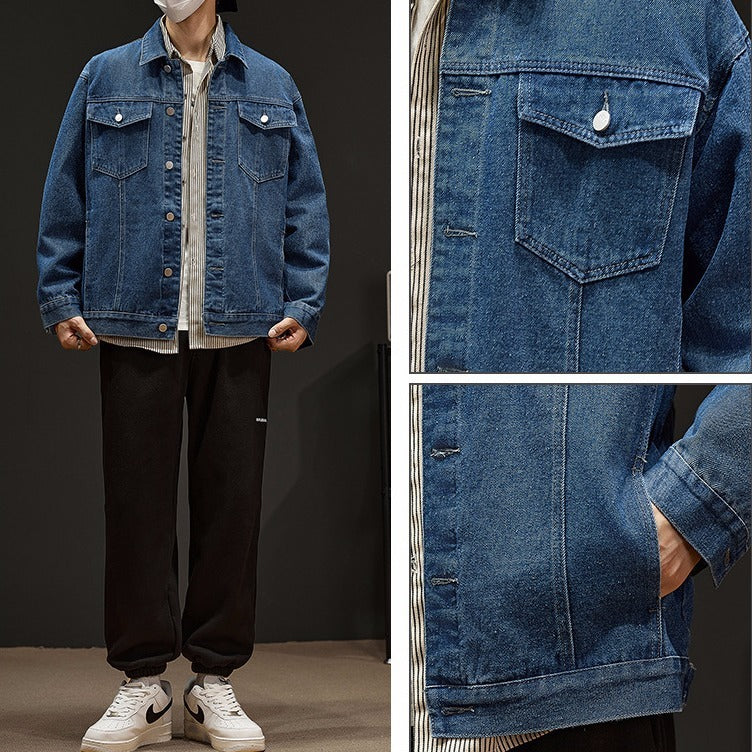 Seasonprestige Mens Warm Denim Jacket Coat