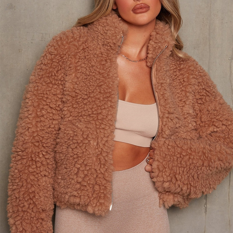 Fluffy Fleece Coats Women eprolo