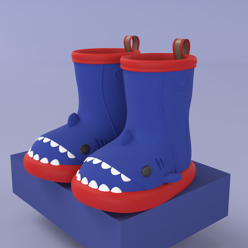 Kids Shark design Waterproof Safety Shoes Children rain boots Season Prestige